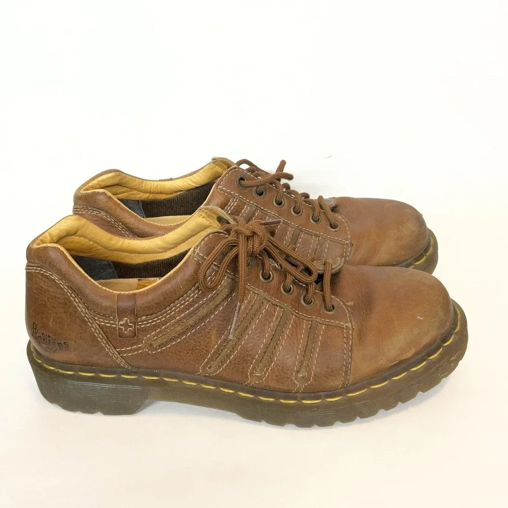 Doc Dr. Martens Men's Sz 11 Keith Brown Leather Oxford Chunky‎ Shoe Y2K Lug Sole